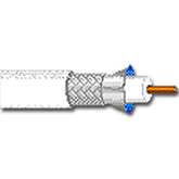 Belden 1695A 18 AWG Solid Bare Copper RG-6/U Coaxial Cable, 1000'